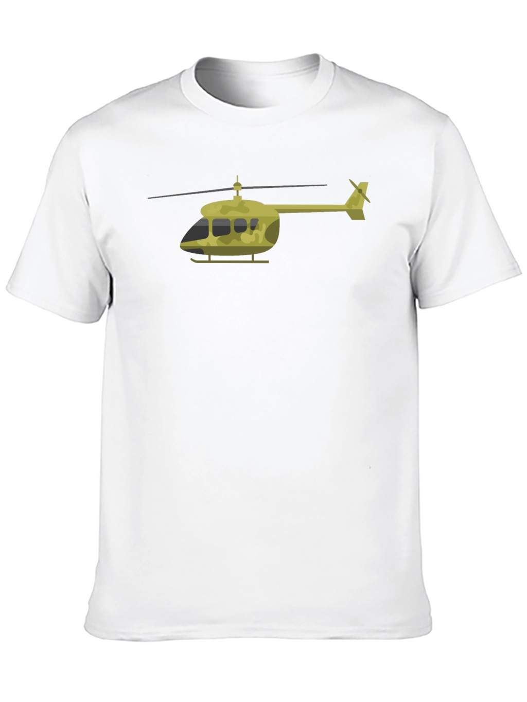 Helicopter Graphic T-Shirt - Black Cotton Tee