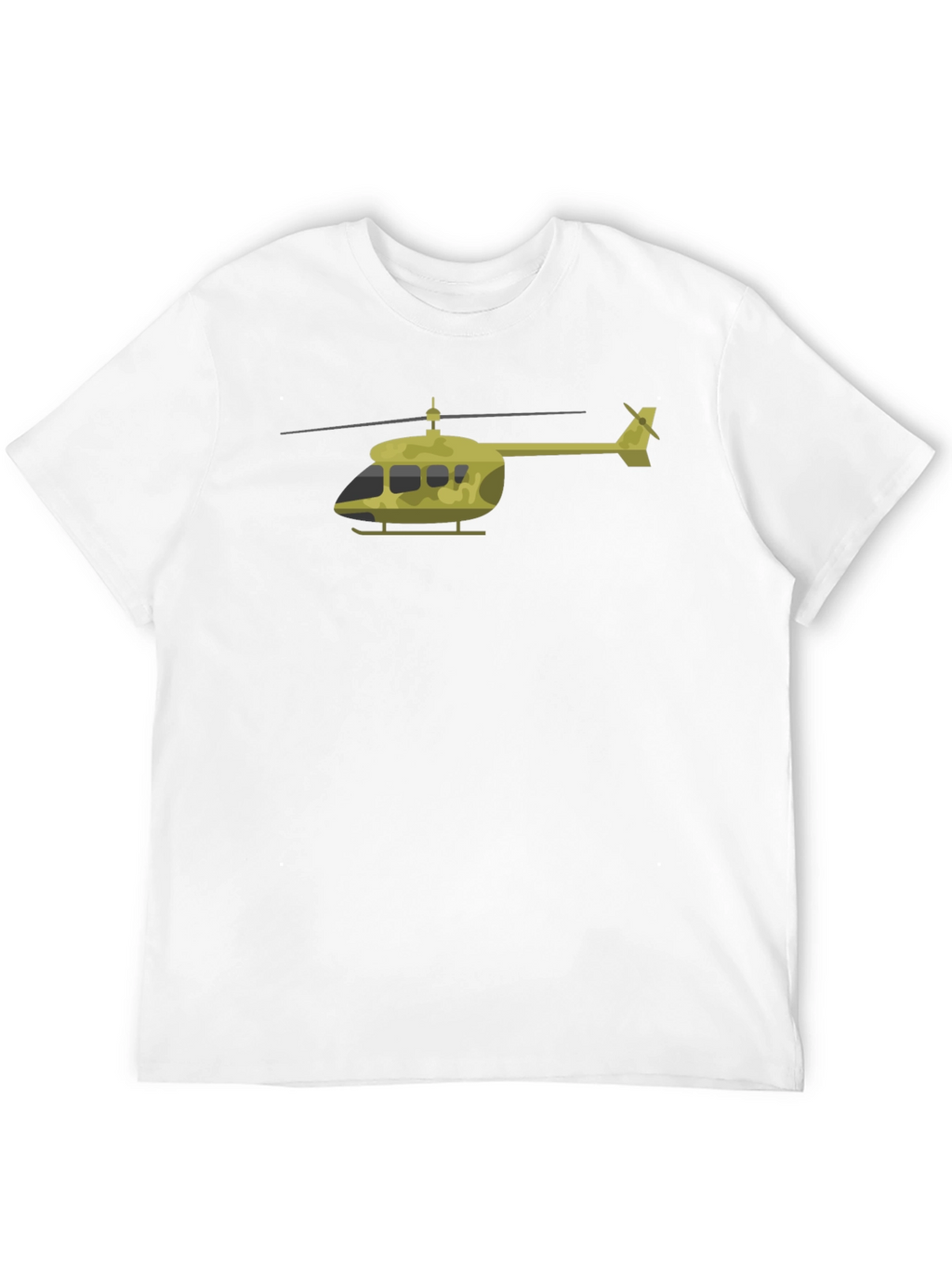 Helicopter Graphic T-Shirt - Black Cotton Tee