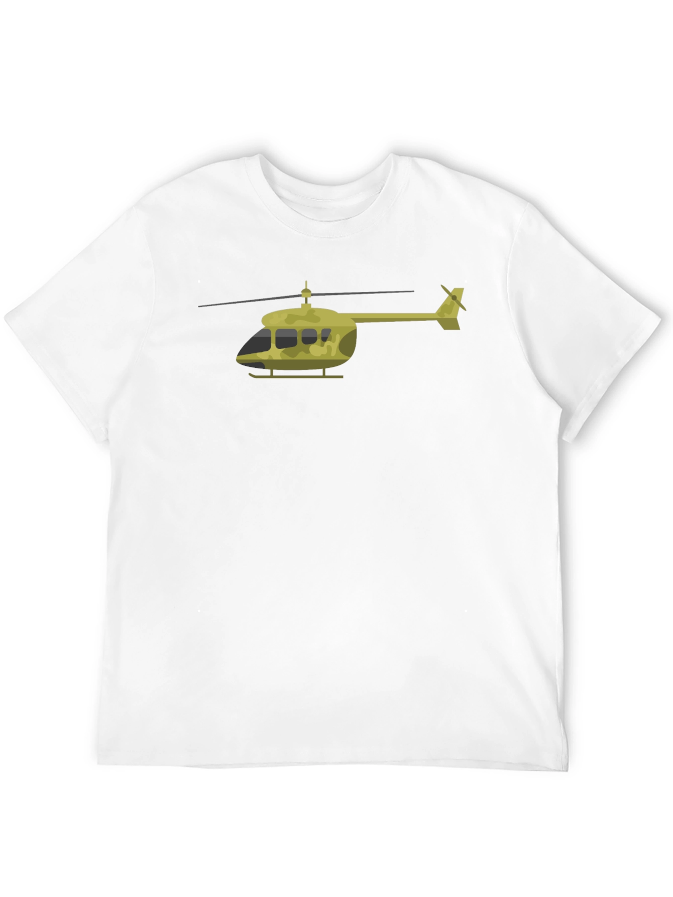 Helicopter Graphic T-Shirt - Black Cotton Tee