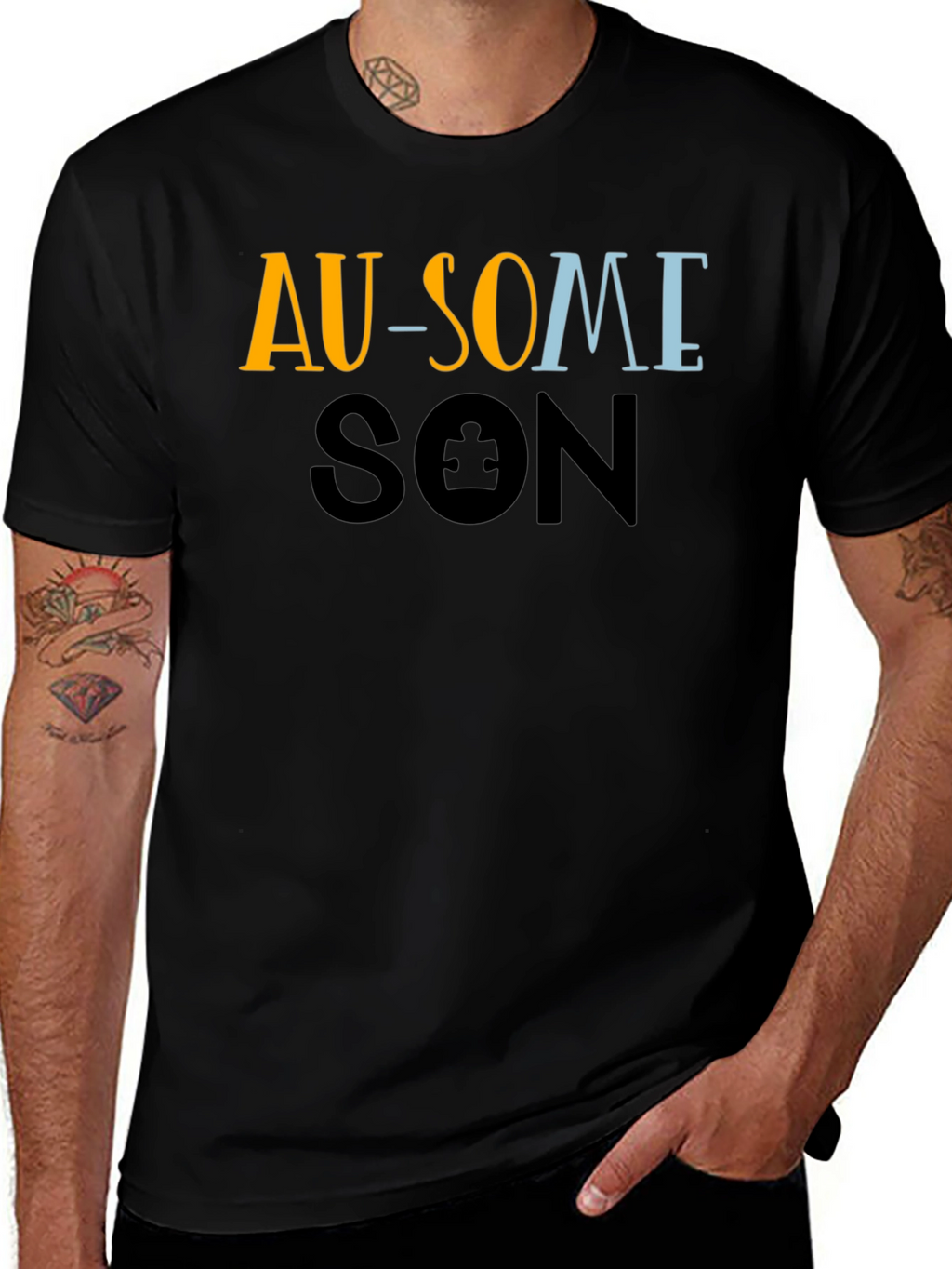 Au-Some Son Black T-Shirt