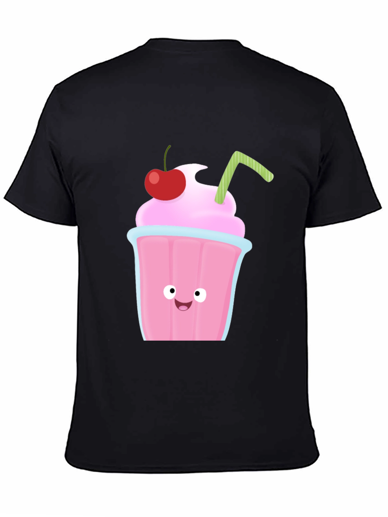 Cartoon Milkshake Graphic T-Shirt - Fun & Stylish