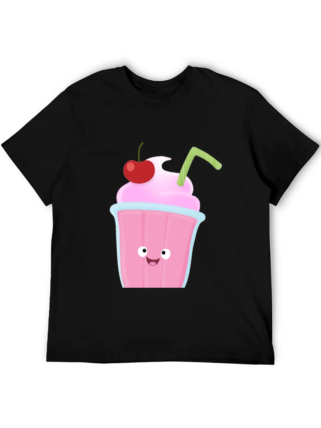 Cartoon Milkshake Graphic T-Shirt - Fun & Stylish
