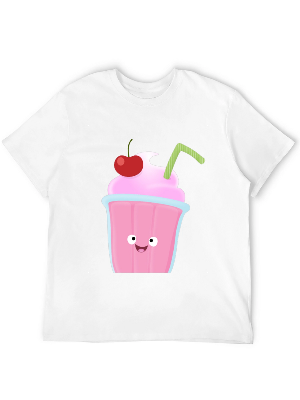 Cartoon Milkshake Graphic T-Shirt - Fun & Stylish