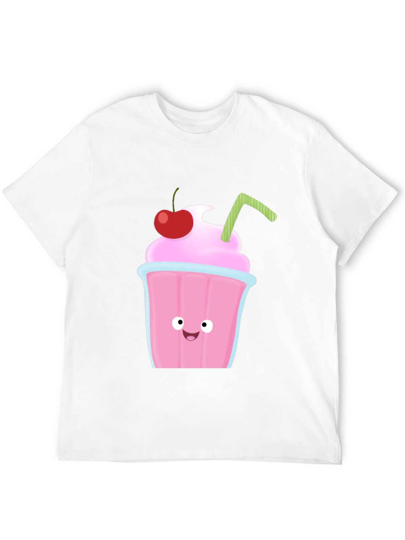 Cartoon Milkshake Graphic T-Shirt - Fun & Stylish