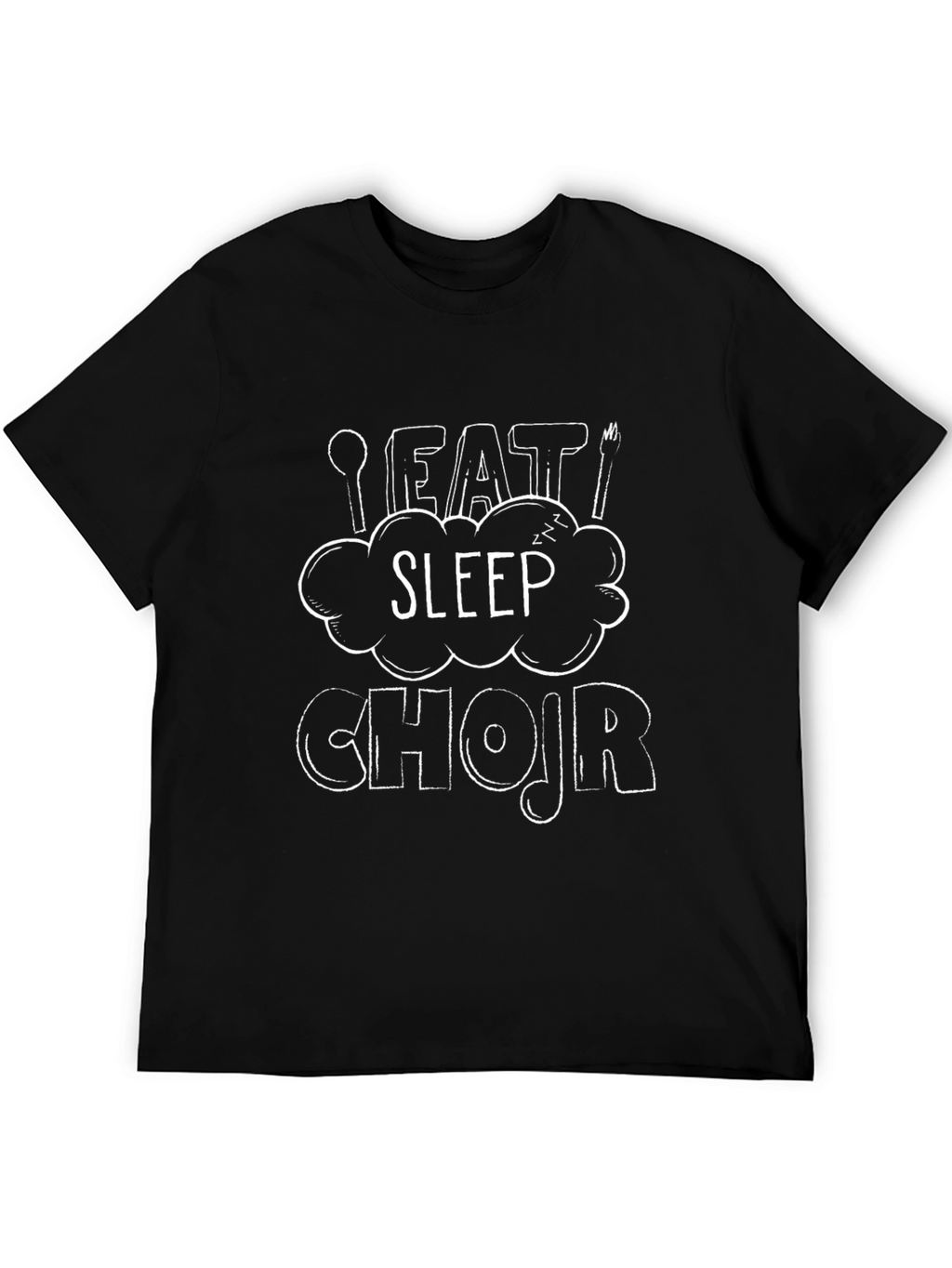 Eat Sleep Choir Black Graphic Tee