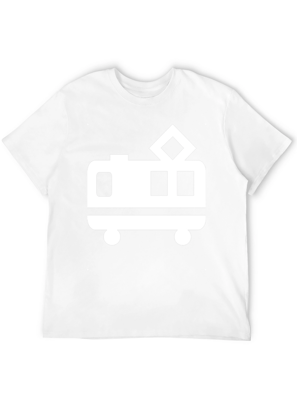 Black T-Shirt with Trolley Graphic