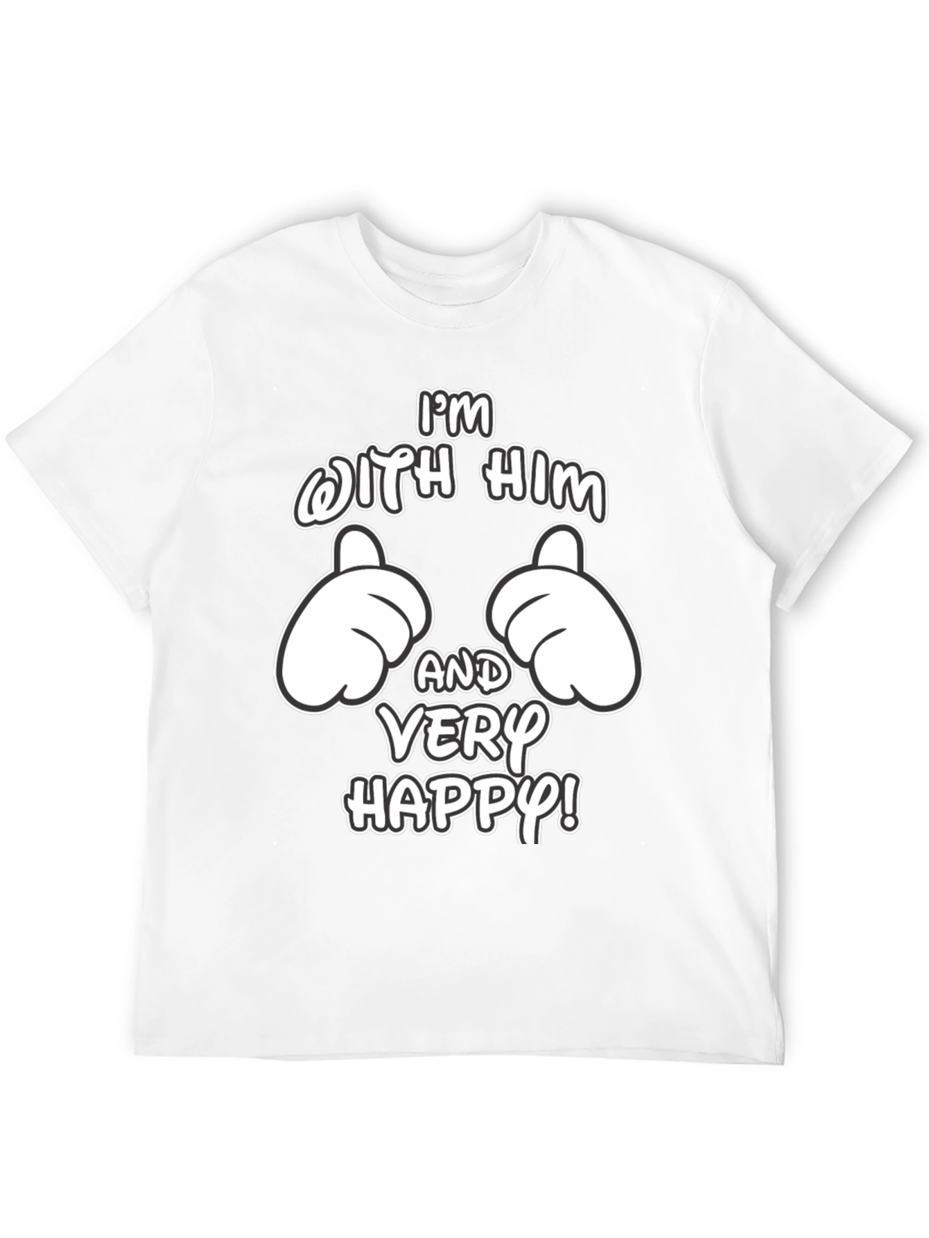 Funny Matching Couple Im With Him T-Shirt