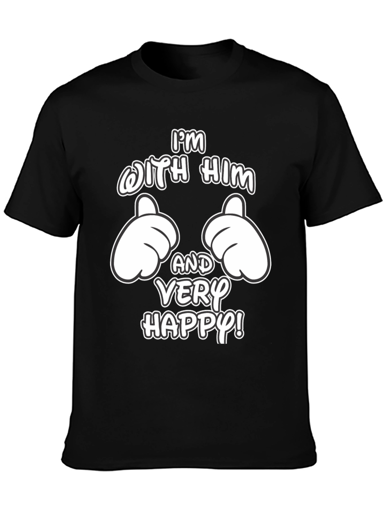 Funny Matching Couple Im With Him T-Shirt