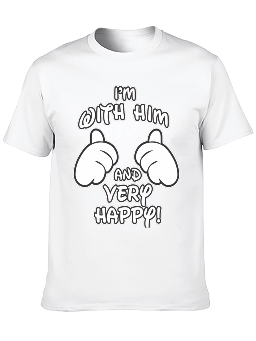 Funny Matching Couple Im With Him T-Shirt