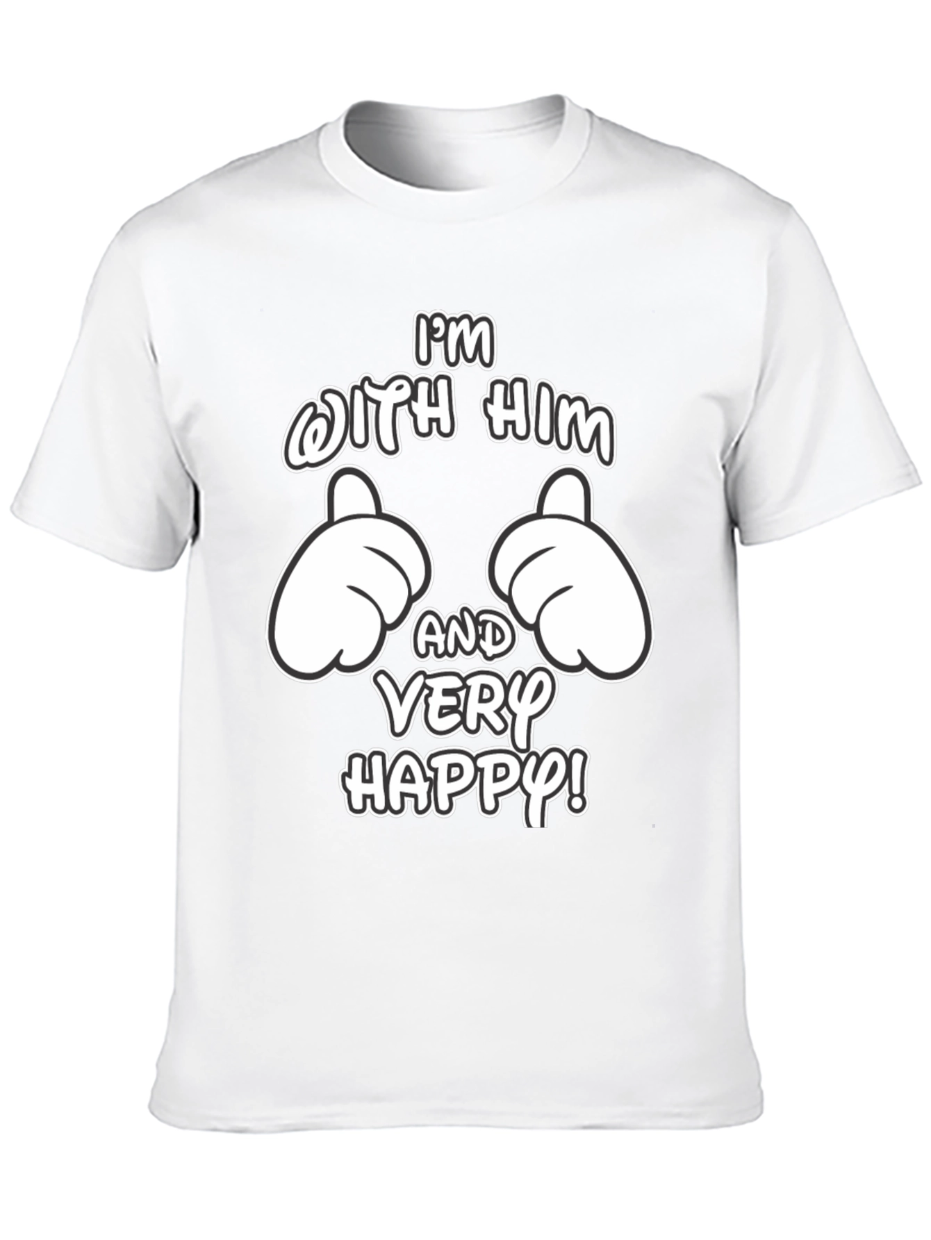 Funny Matching Couple Im With Him T-Shirt