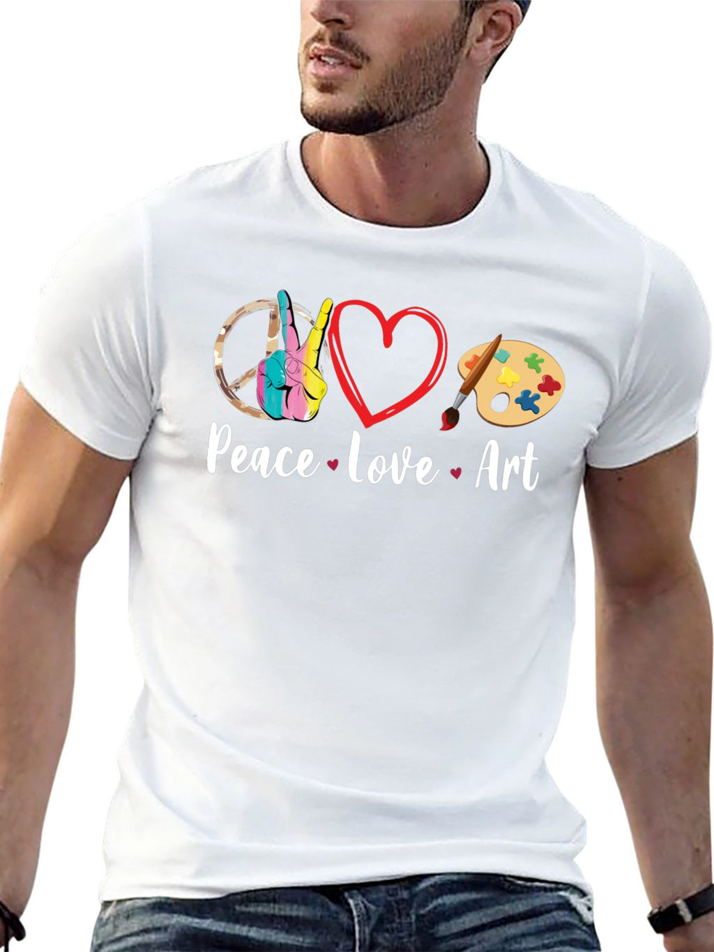Peace Love Art T-Shirt
