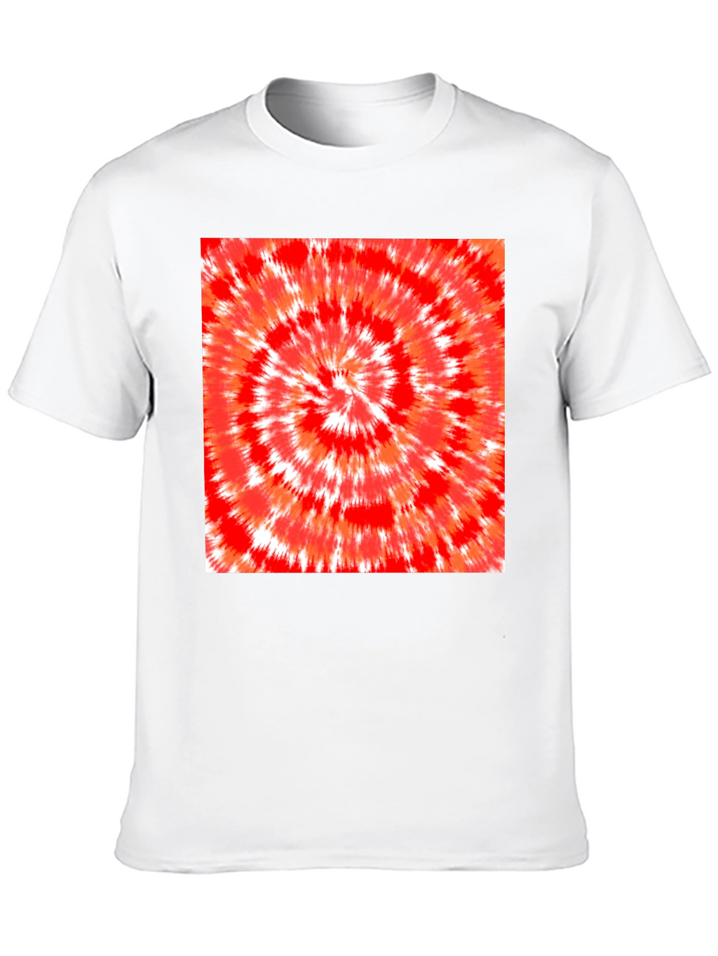 Red Tie-Dye Graphic Tee - Mens Black T-Shirt