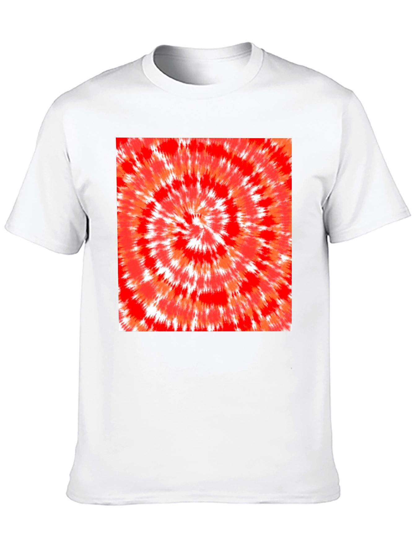 Red Tie-Dye Graphic Tee - Mens Black T-Shirt
