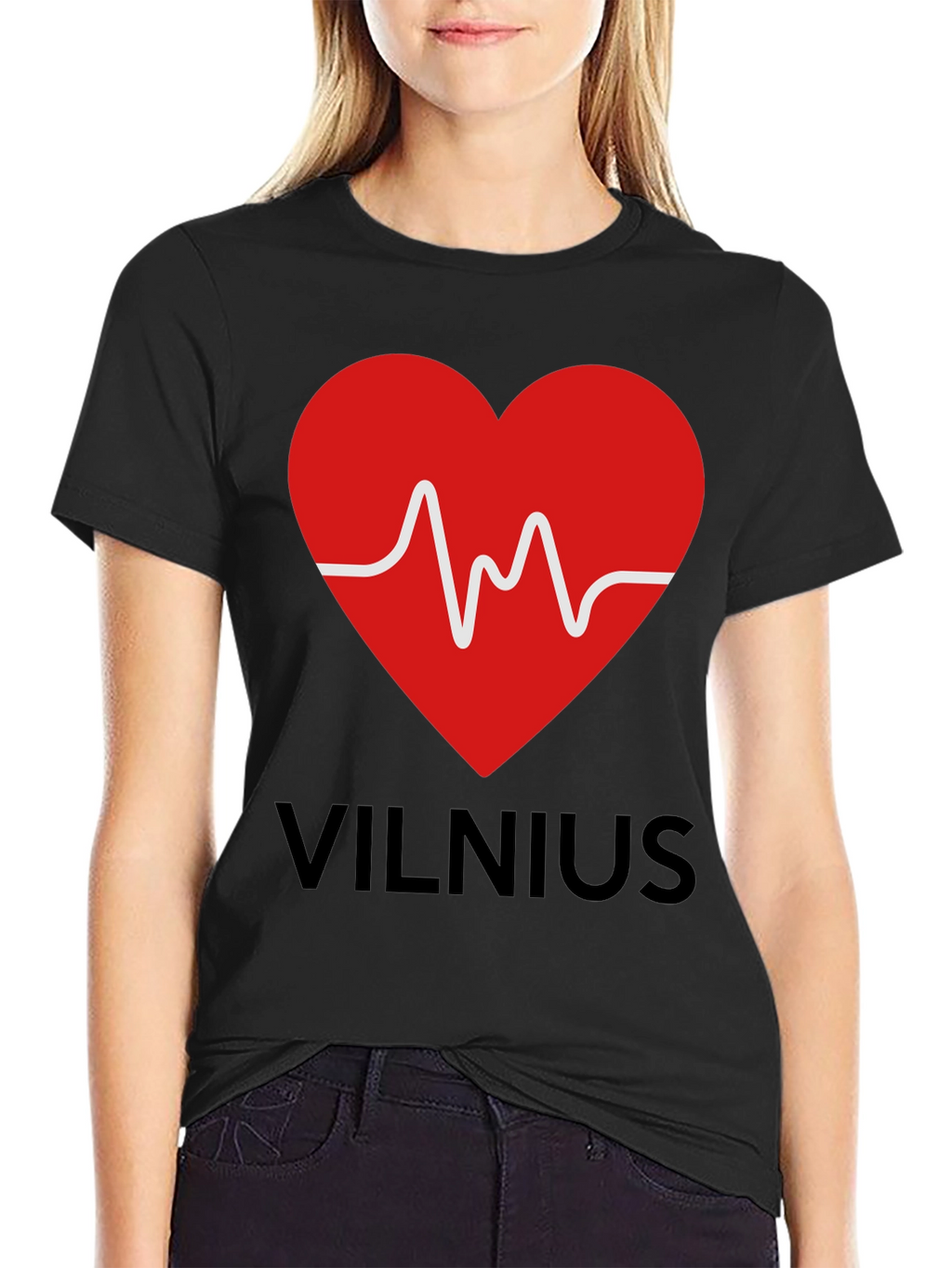 Vilnius Heartbeat T-Shirt - Mens Graphic Tee