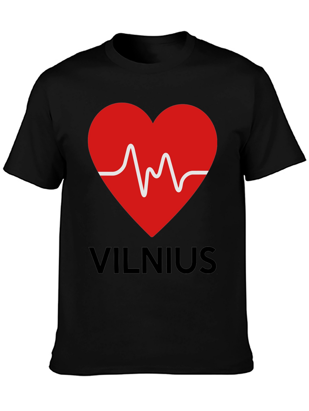 Vilnius Heartbeat T-Shirt - Mens Graphic Tee