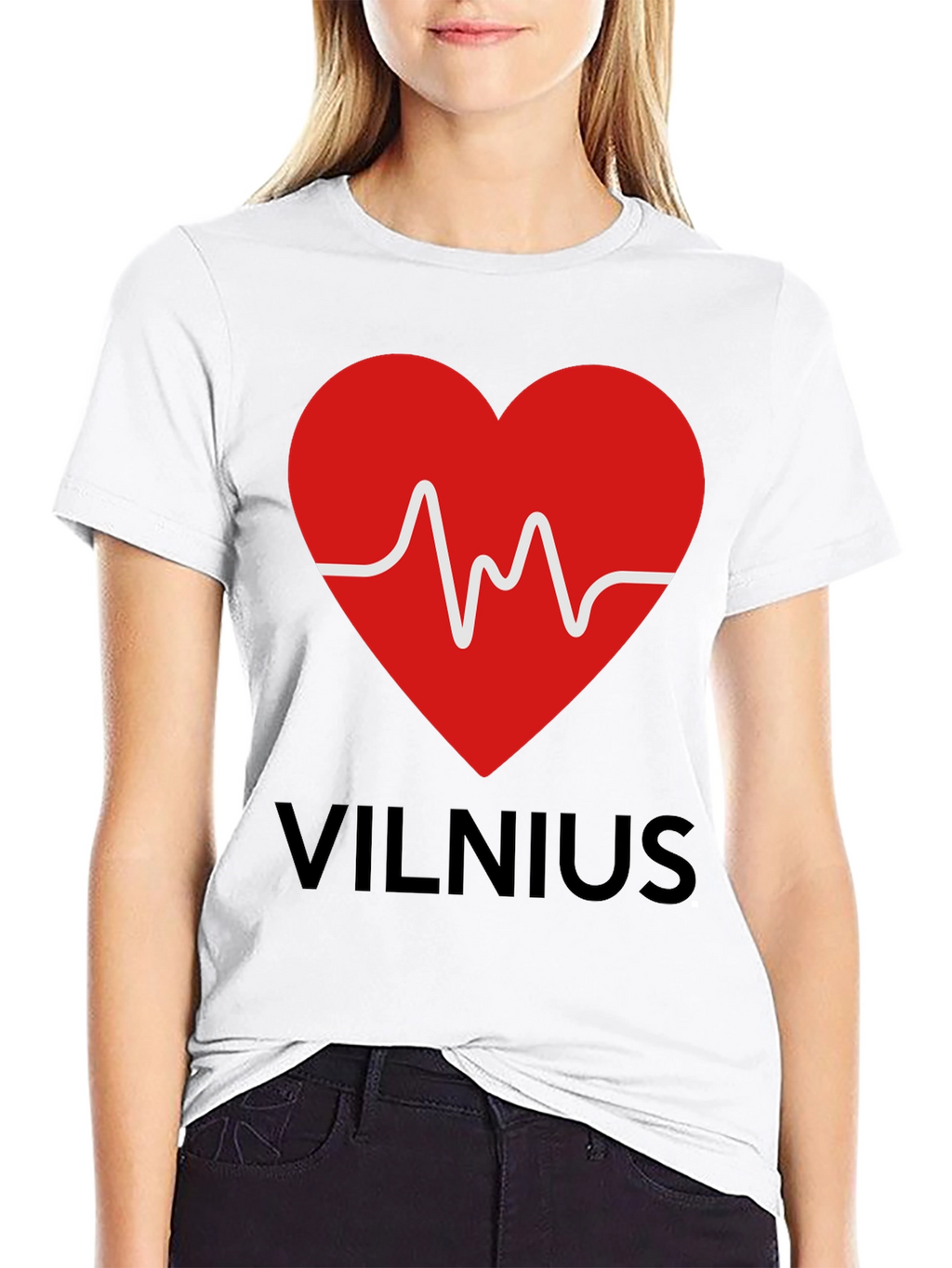 Vilnius Heartbeat T-Shirt - Mens Graphic Tee