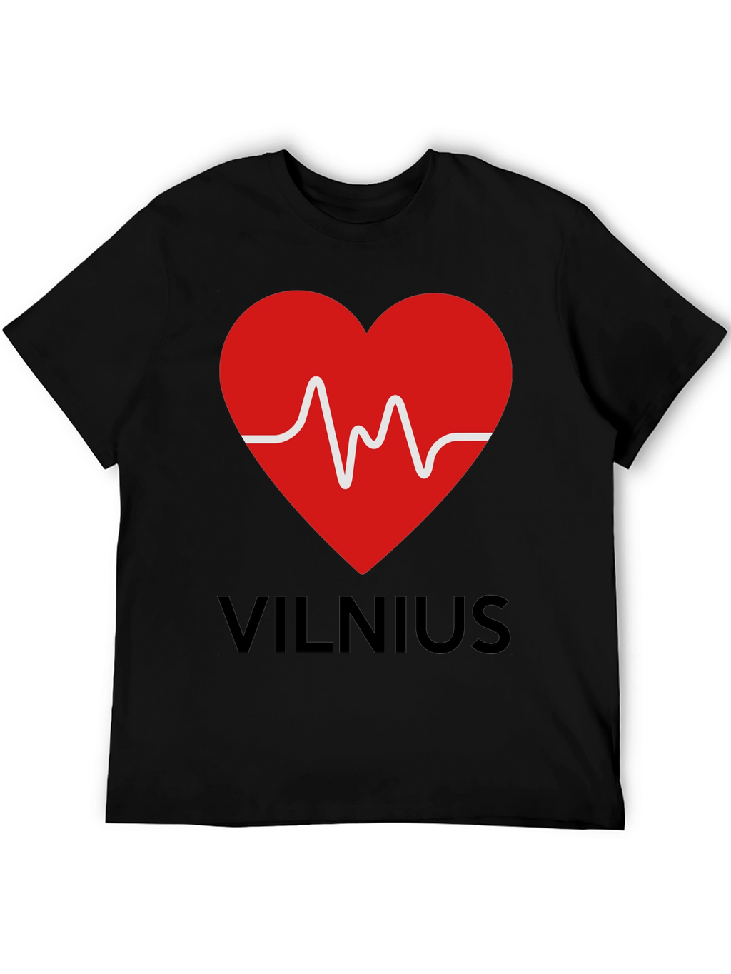Vilnius Heartbeat T-Shirt - Mens Graphic Tee