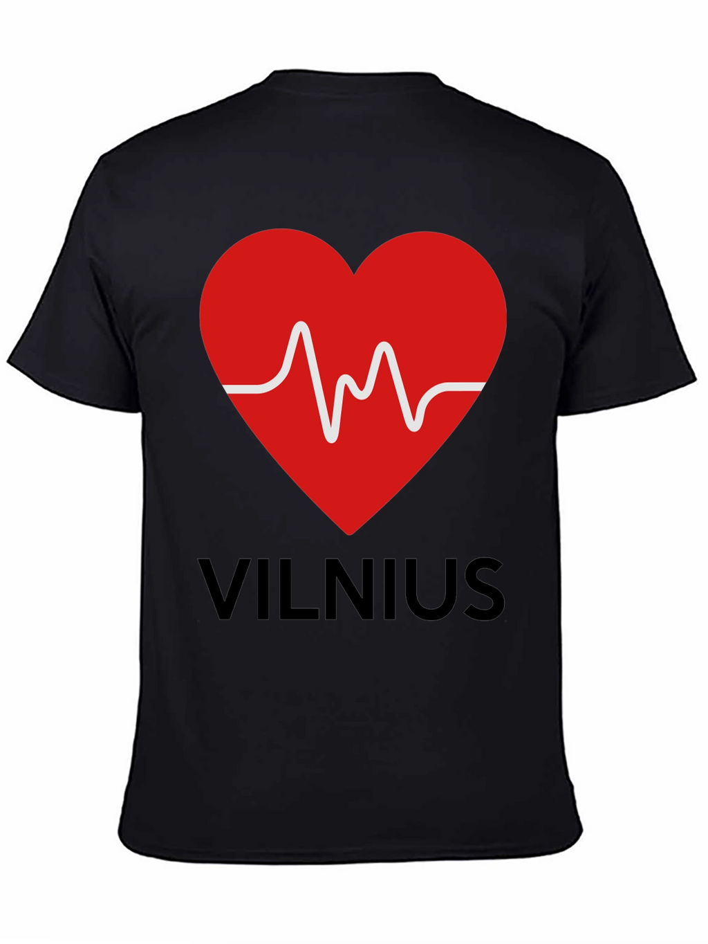 Vilnius Heartbeat T-Shirt - Mens Graphic Tee