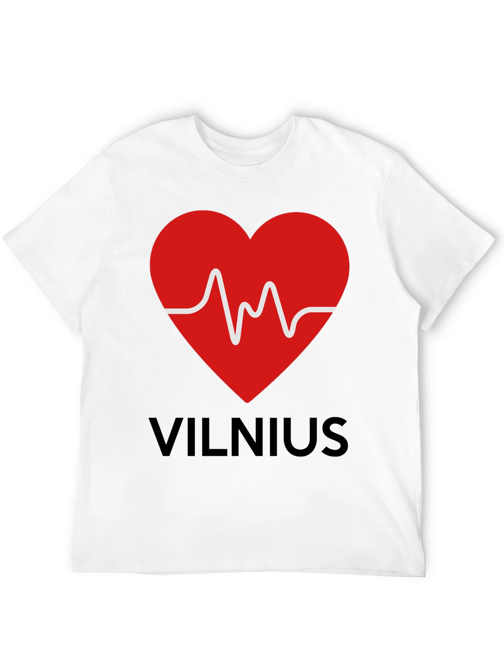 Vilnius Heartbeat T-Shirt - Mens Graphic Tee