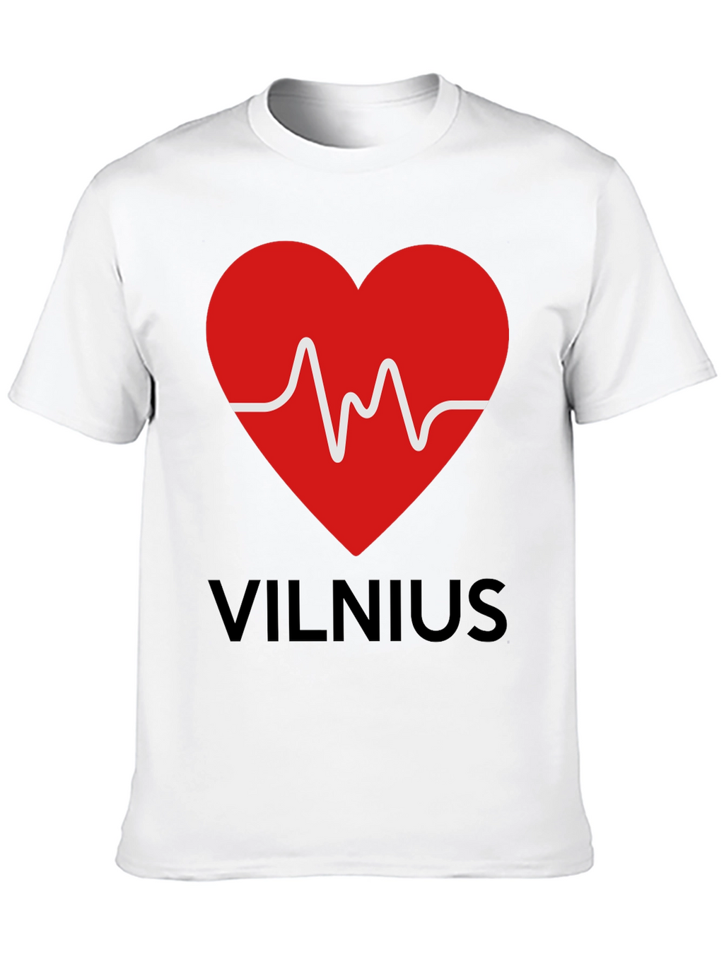 Vilnius Heartbeat T-Shirt - Mens Graphic Tee