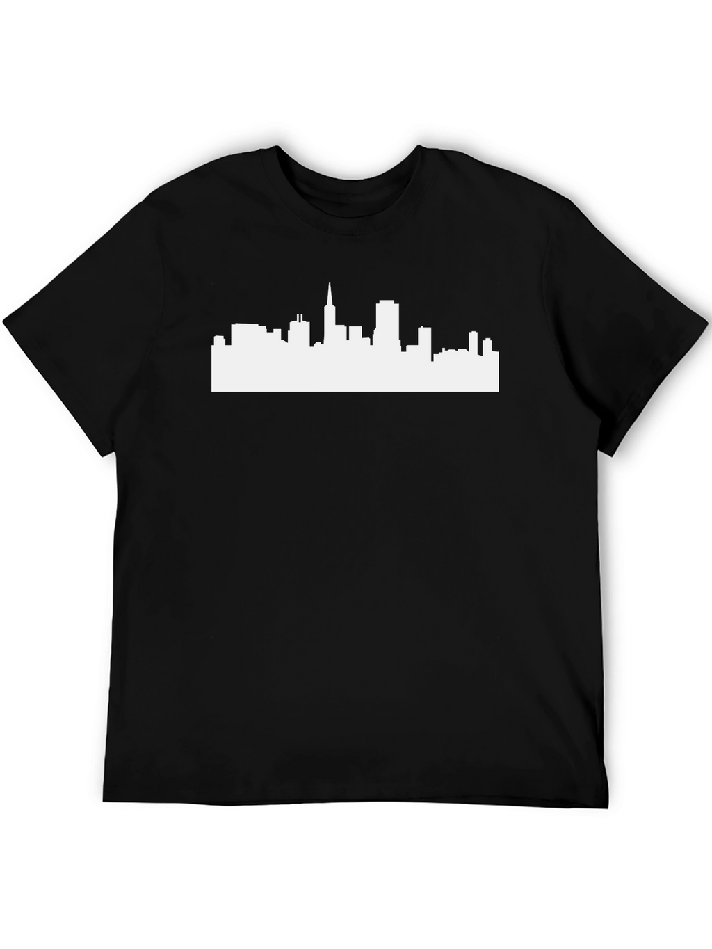 Cityscape Graphic Tee - Black Cotton Blend