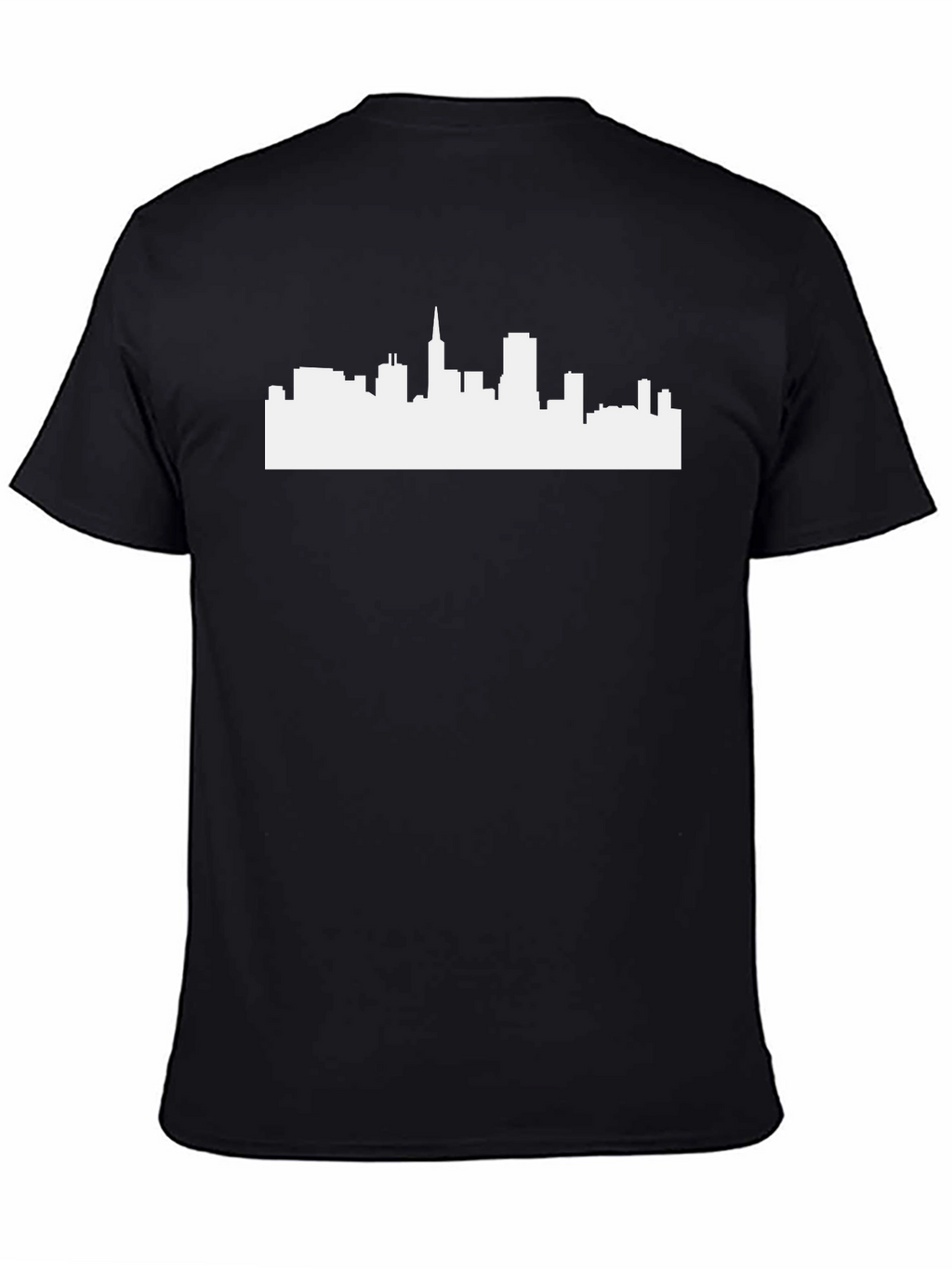 Cityscape Graphic Tee - Black Cotton Blend