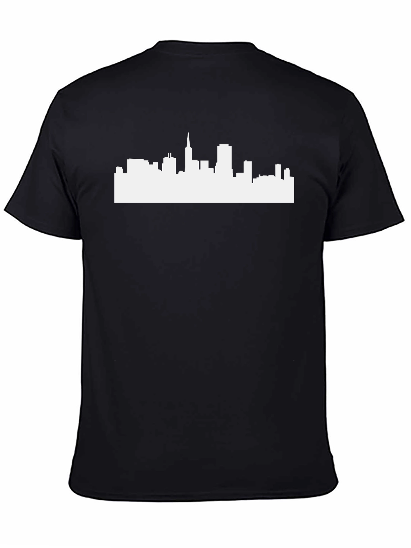 Cityscape Graphic Tee - Black Cotton Blend