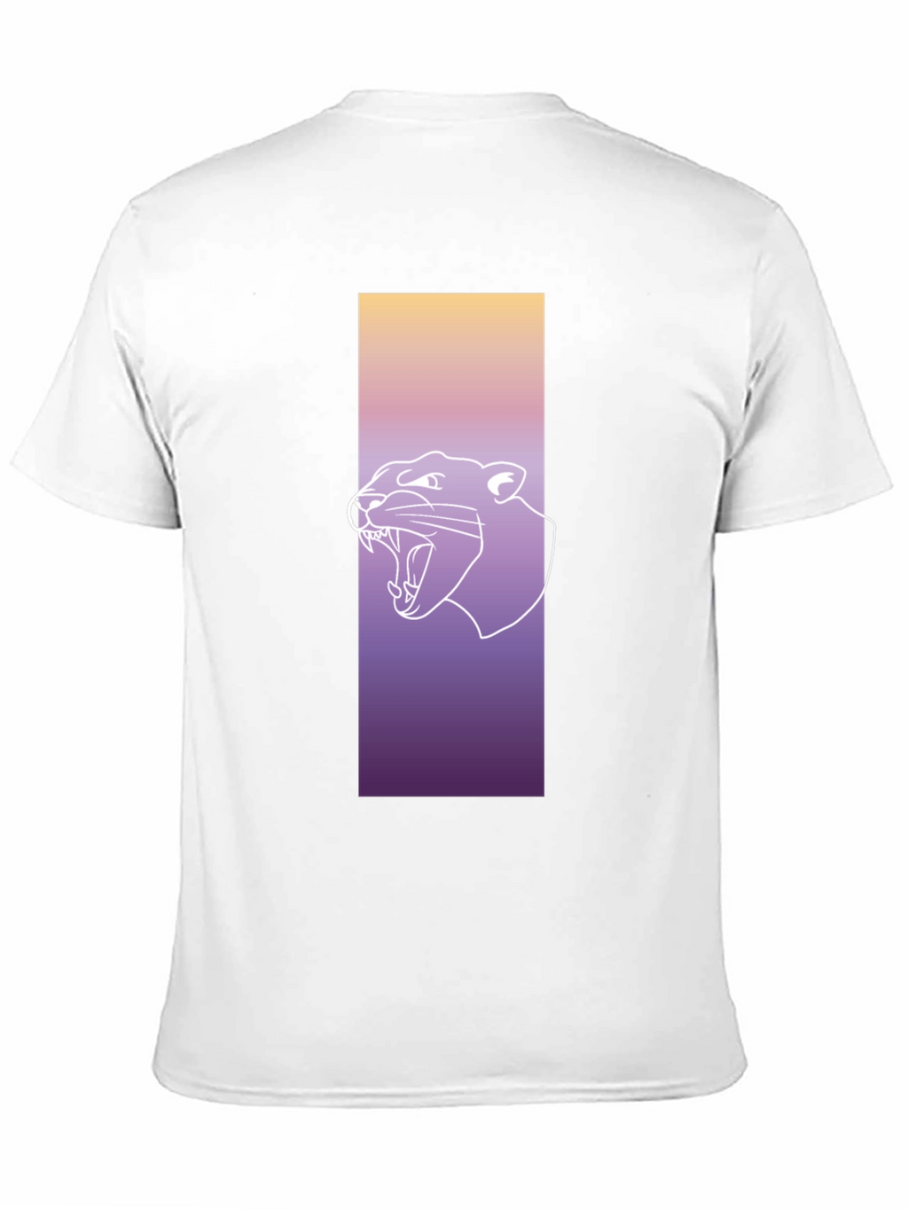 Gradient Panther Graphic Tee - Modern Streetwear Style