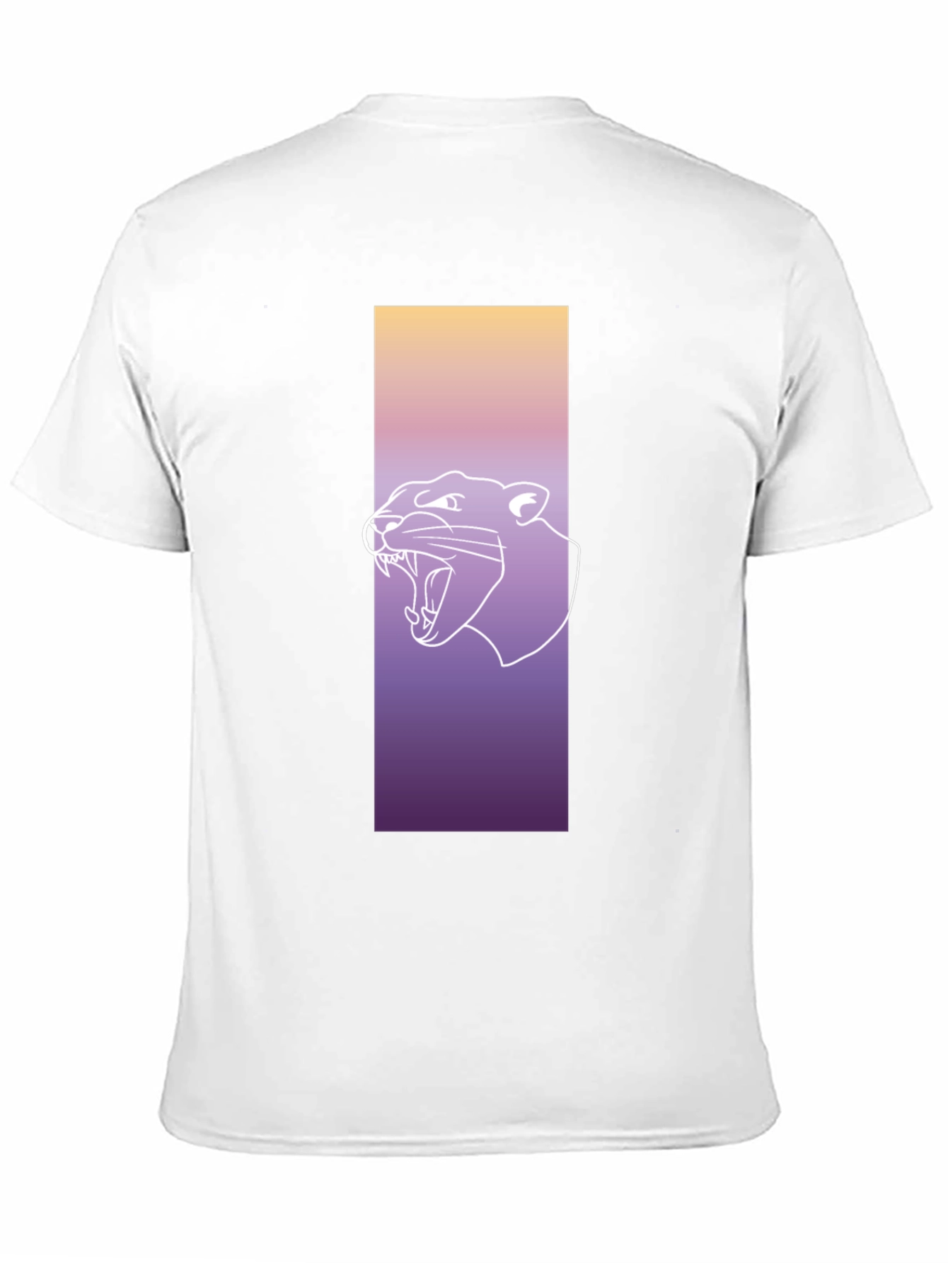 Gradient Panther Graphic Tee - Modern Streetwear Style