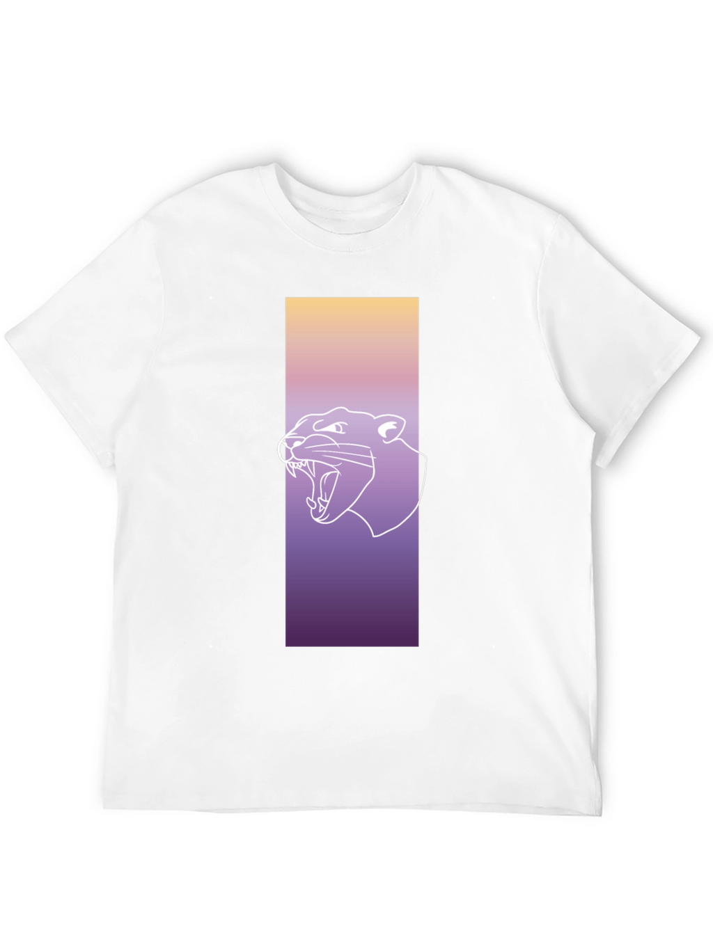 Gradient Panther Graphic Tee - Modern Streetwear Style