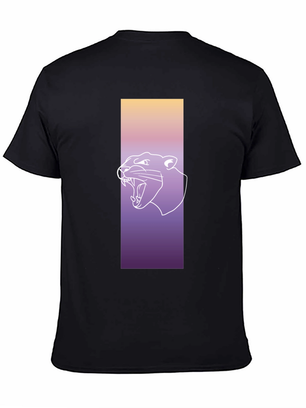 Gradient Panther Graphic Tee - Modern Streetwear Style