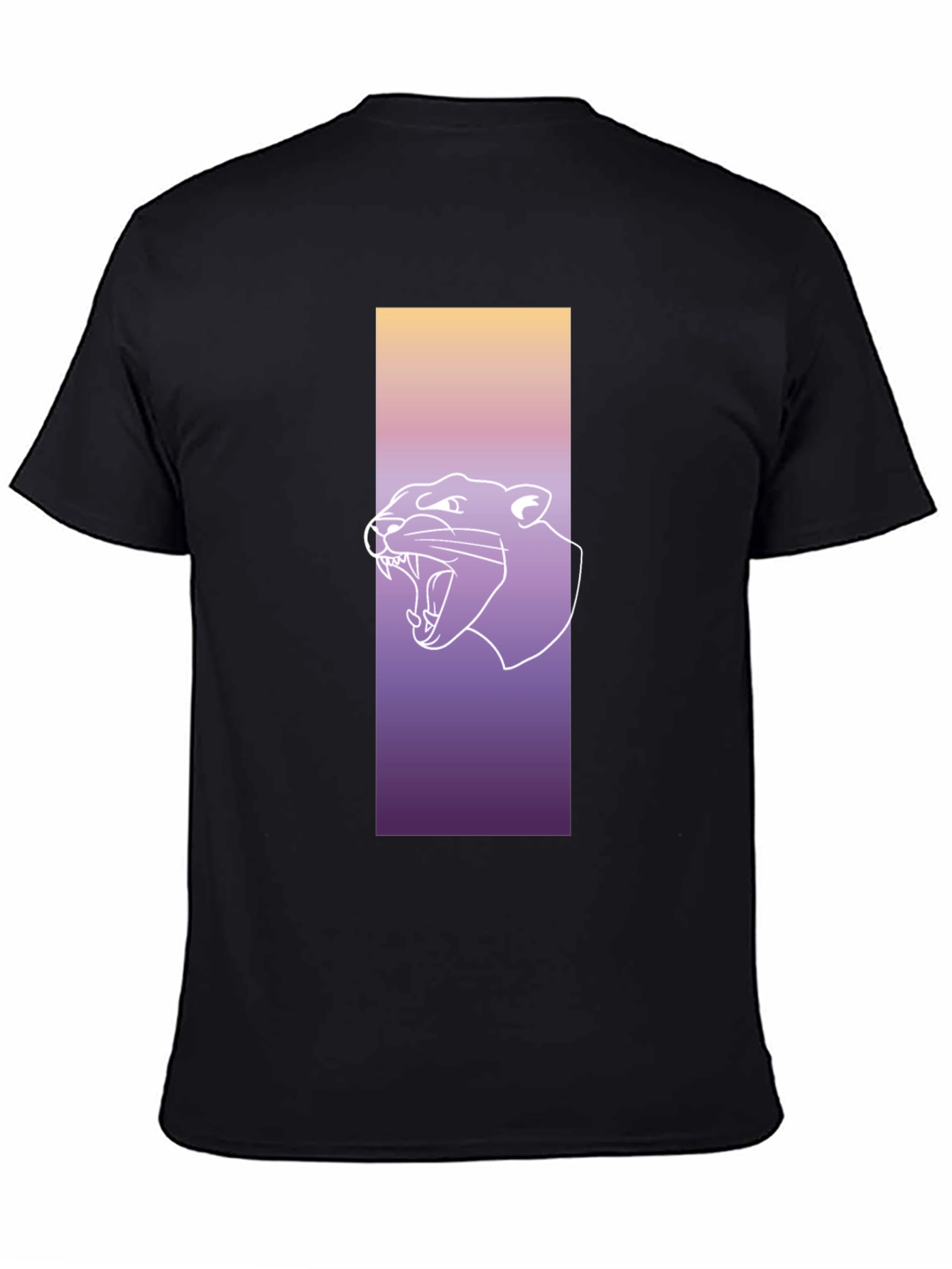 Gradient Panther Graphic Tee - Modern Streetwear Style