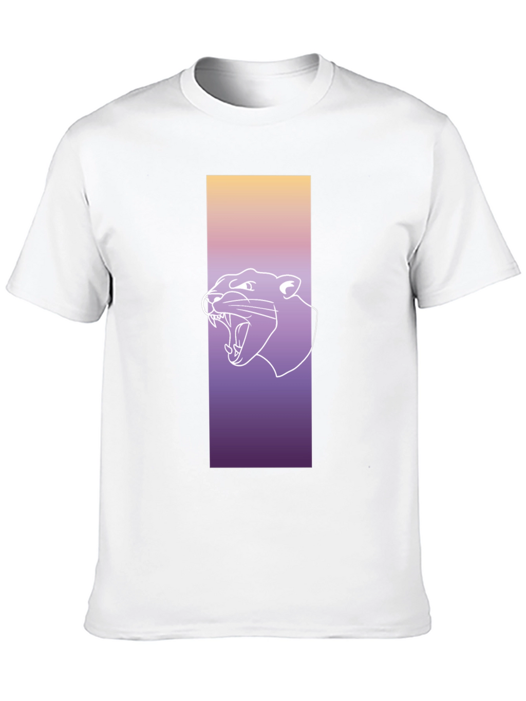 Gradient Panther Graphic Tee - Modern Streetwear Style