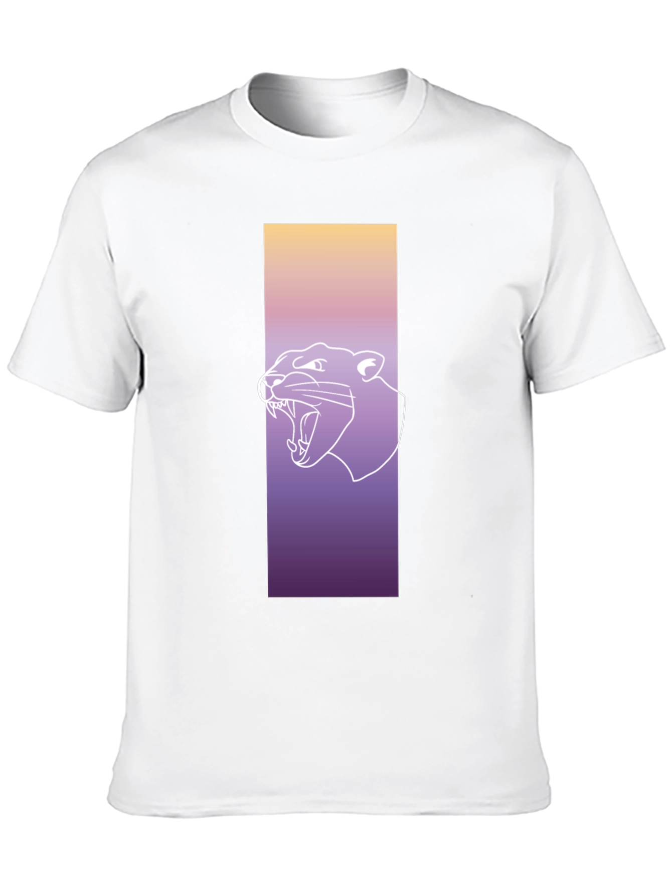 Gradient Panther Graphic Tee - Modern Streetwear Style