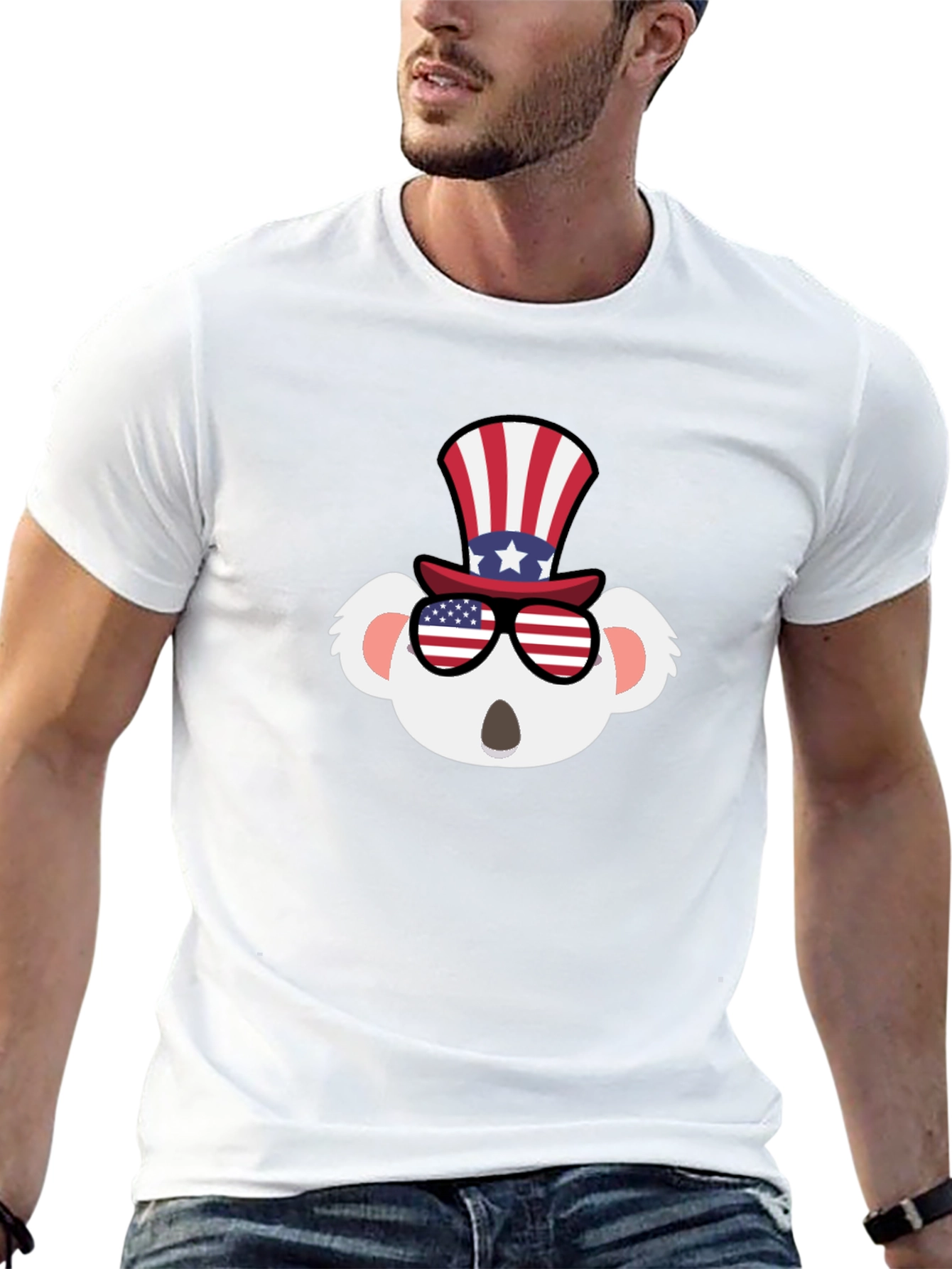 Patriotic Koala T-Shirt - USA Pride!