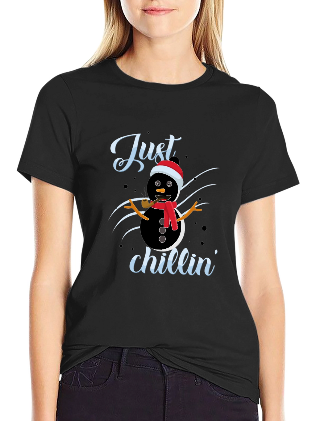 Just Chillin Snowman Christmas T-Shirt