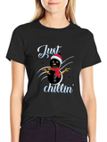 Just Chillin Snowman Christmas T-Shirt