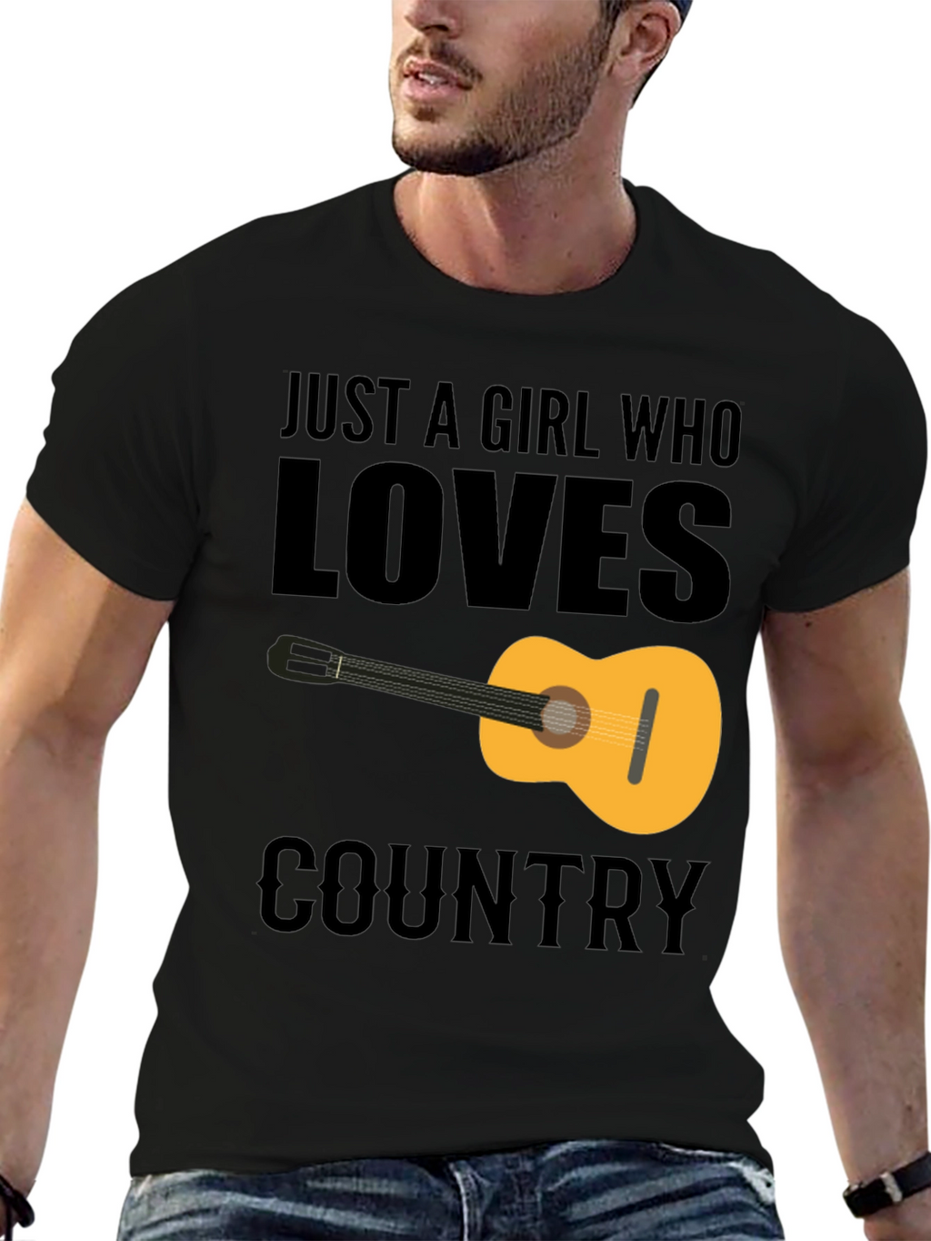 Country Music Guitar Graphic Tee