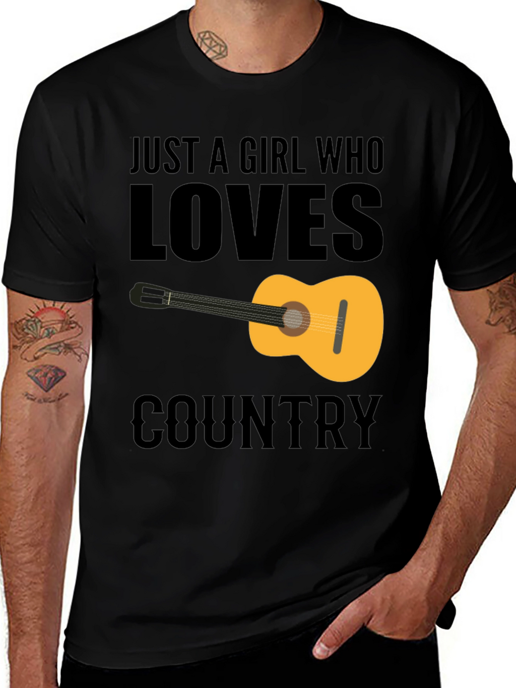 Country Music Guitar Graphic Tee