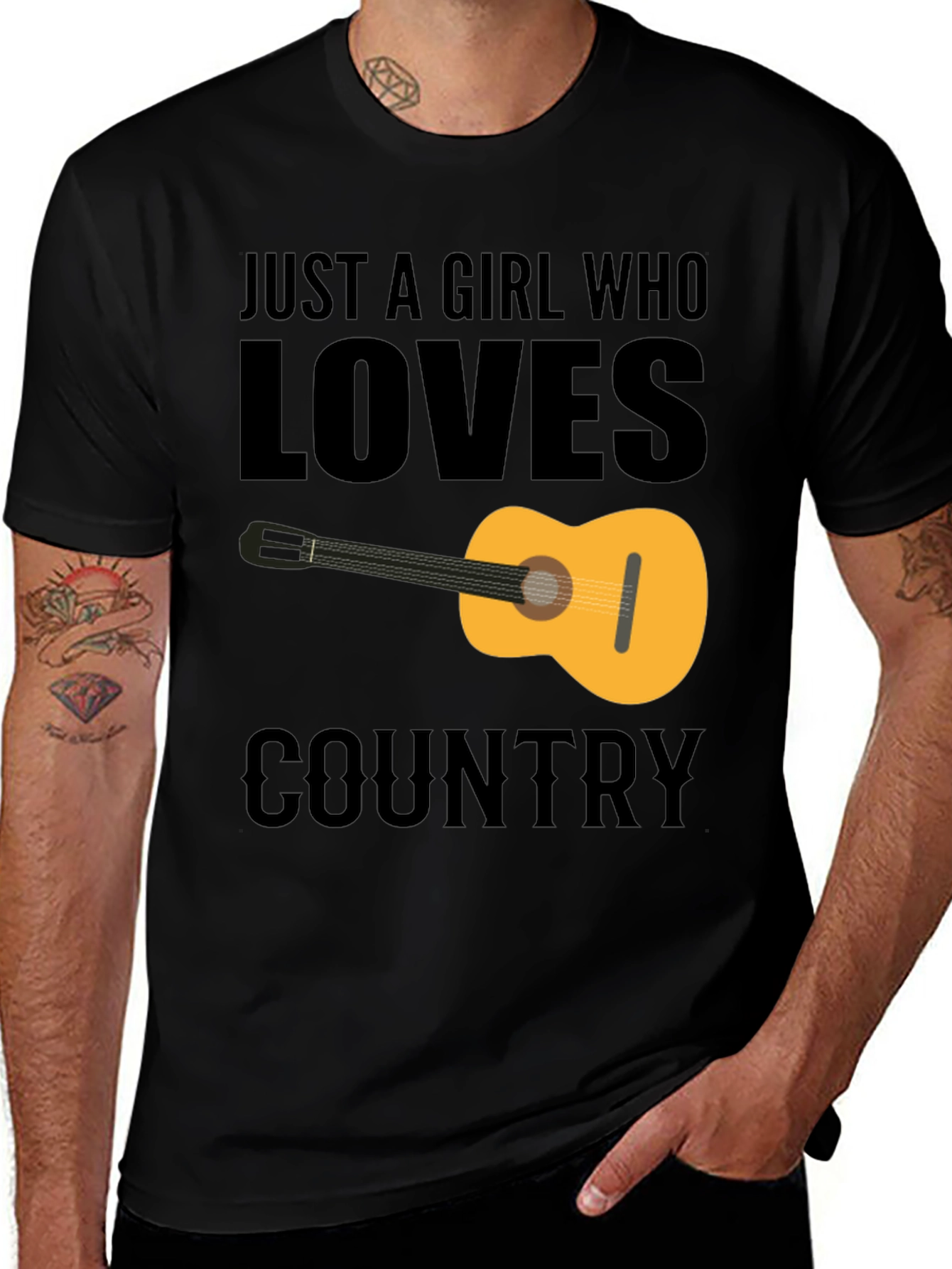 Country Music Guitar Graphic Tee