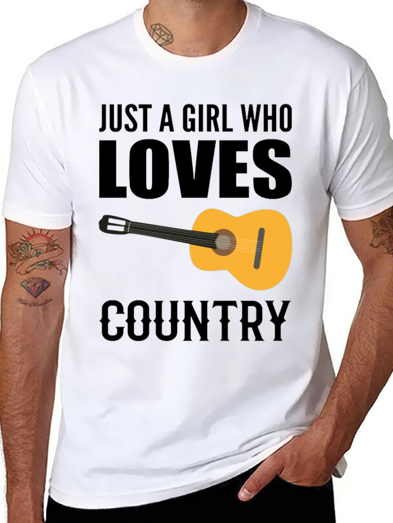 Country Music Guitar Graphic Tee