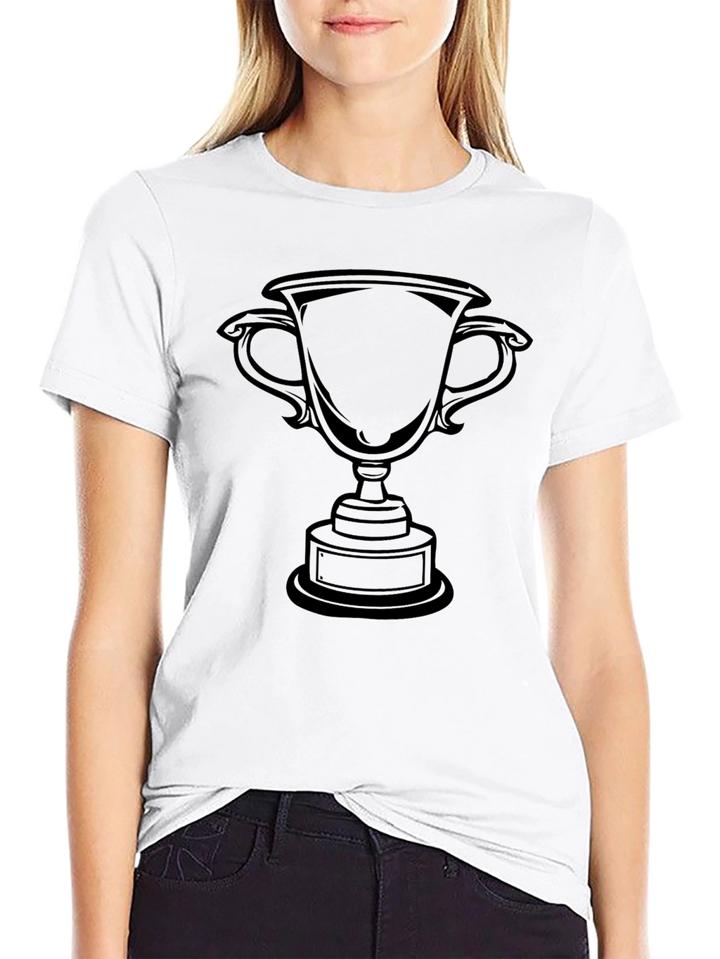 Black Trophy Graphic Tee - Celebrate Victory!