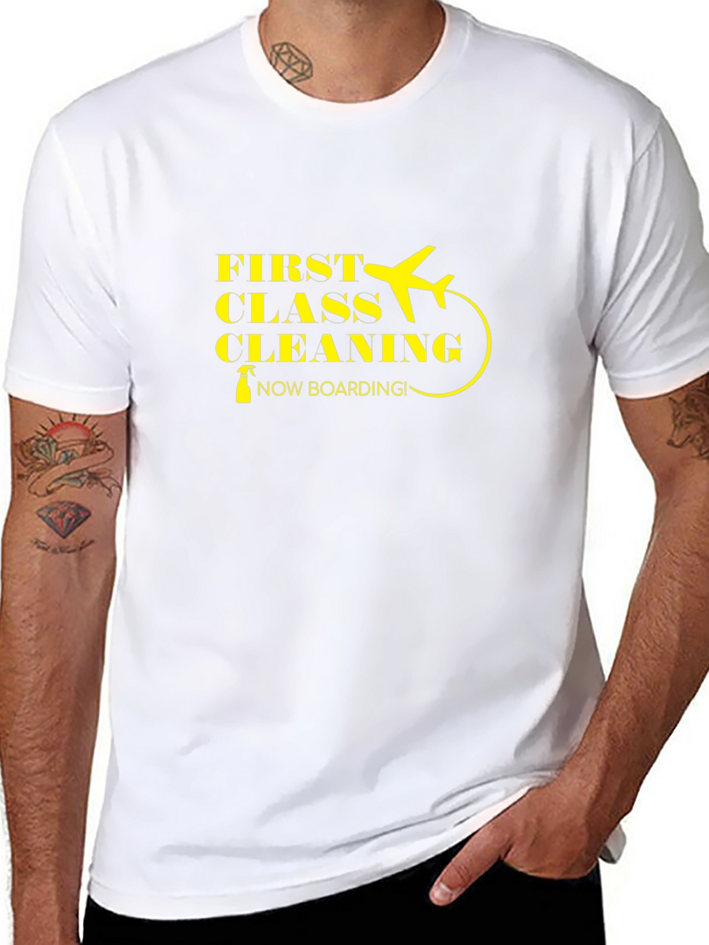 First Class Cleaning Crew T-Shirt - Now Boarding!