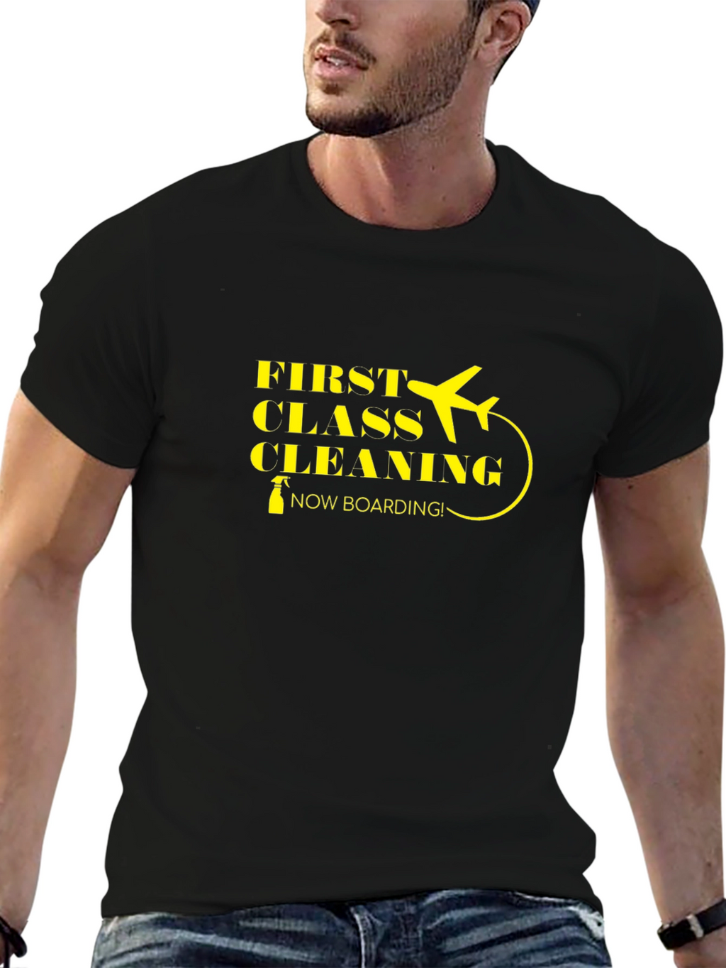 First Class Cleaning Crew T-Shirt - Now Boarding!