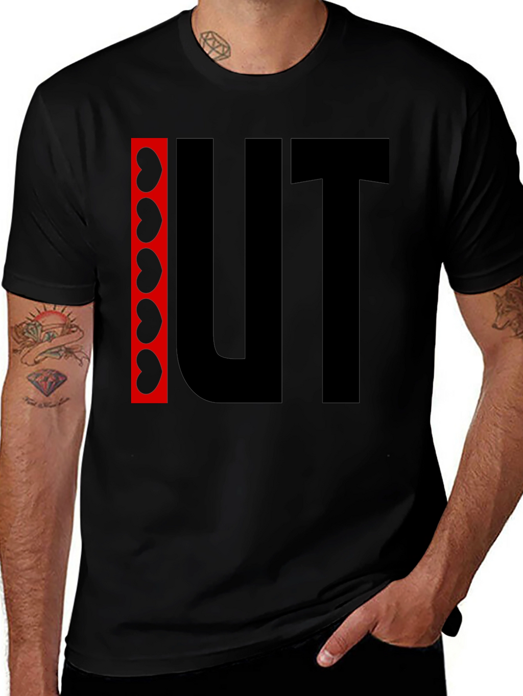 Kidney UT Funny Black T-Shirt