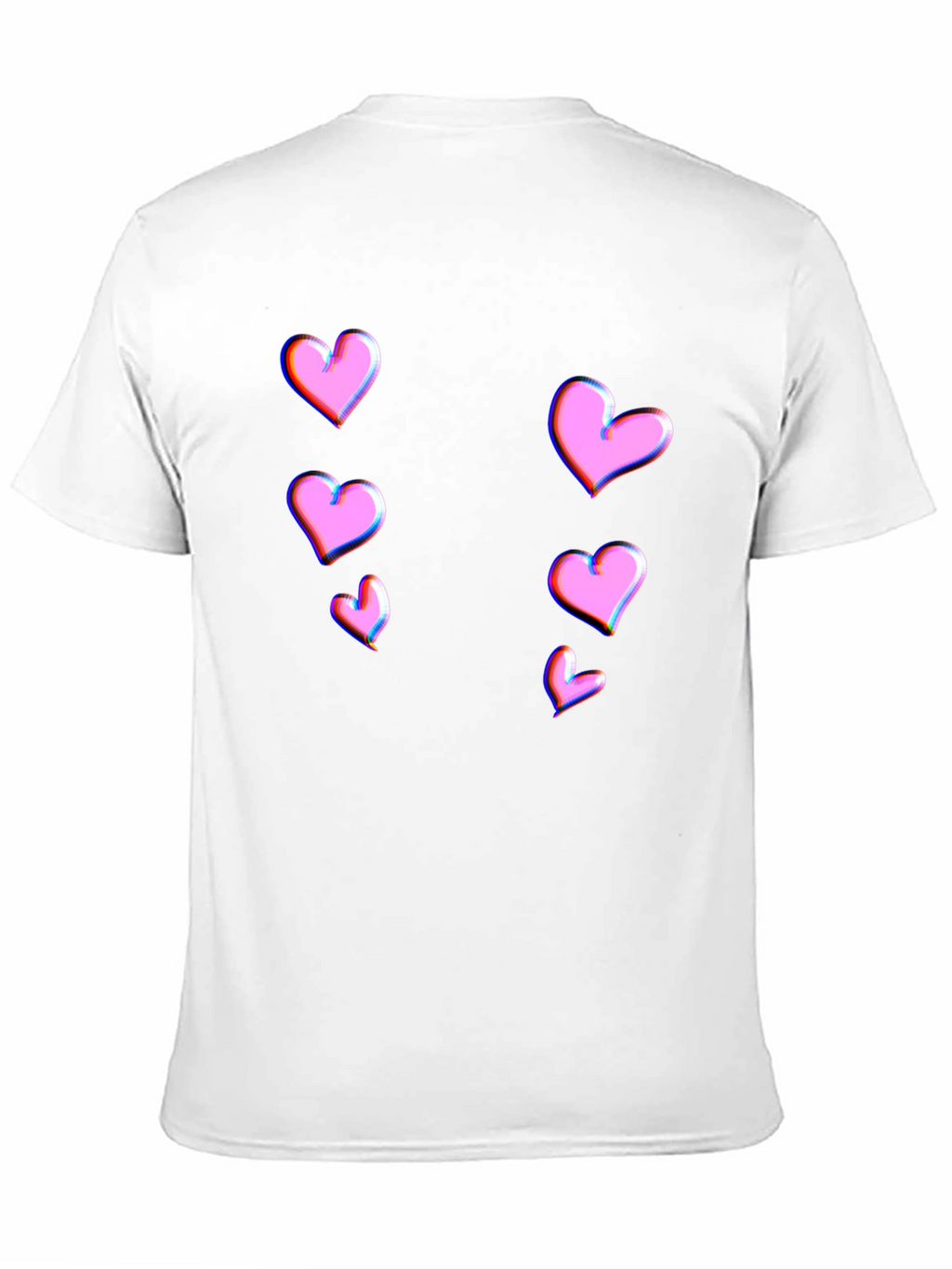 Trendy Black T-Shirt with Pink Heart Design