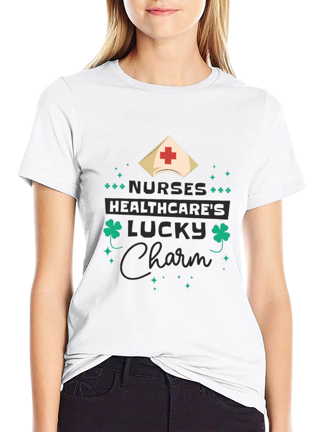 Nurses Healthcares Lucky Charm St. Patricks Day T-Shirt