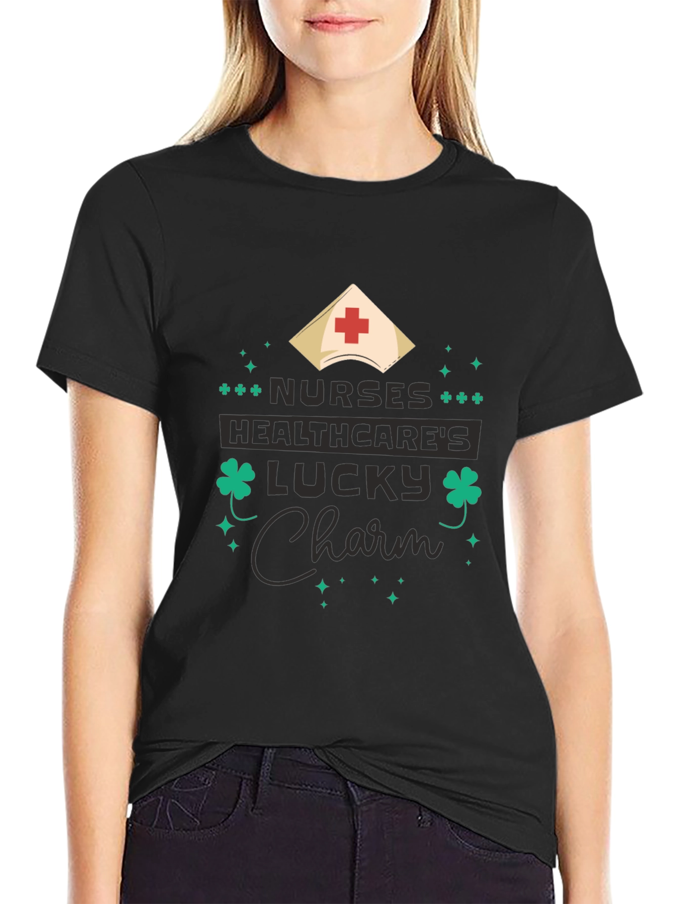 Nurses Healthcares Lucky Charm St. Patricks Day T-Shirt