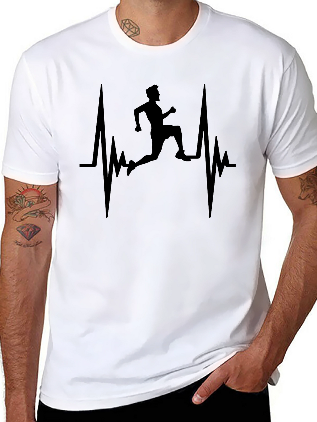 Runner Heartbeat Graphic Tee - Athletic Style