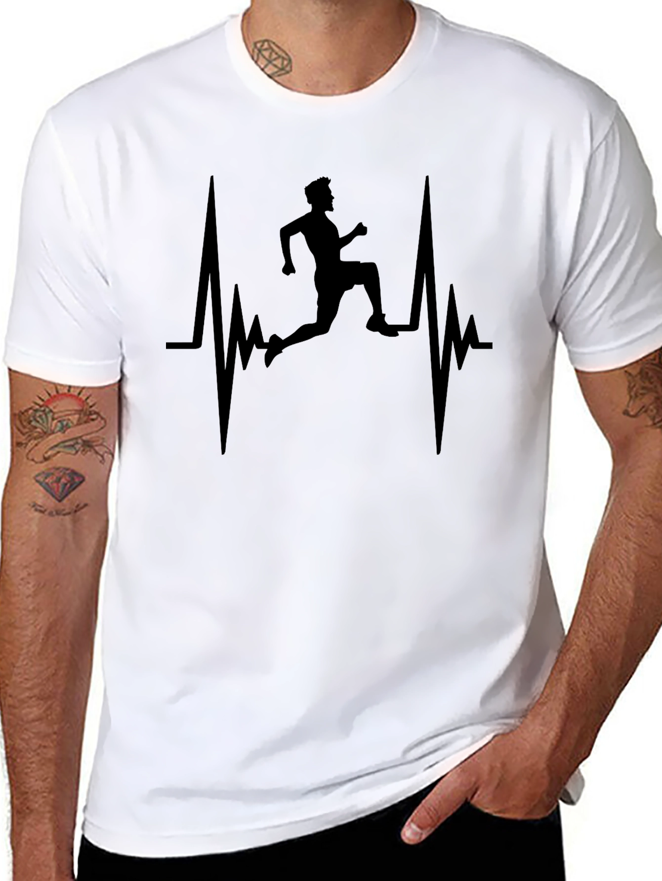 Runner Heartbeat Graphic Tee - Athletic Style